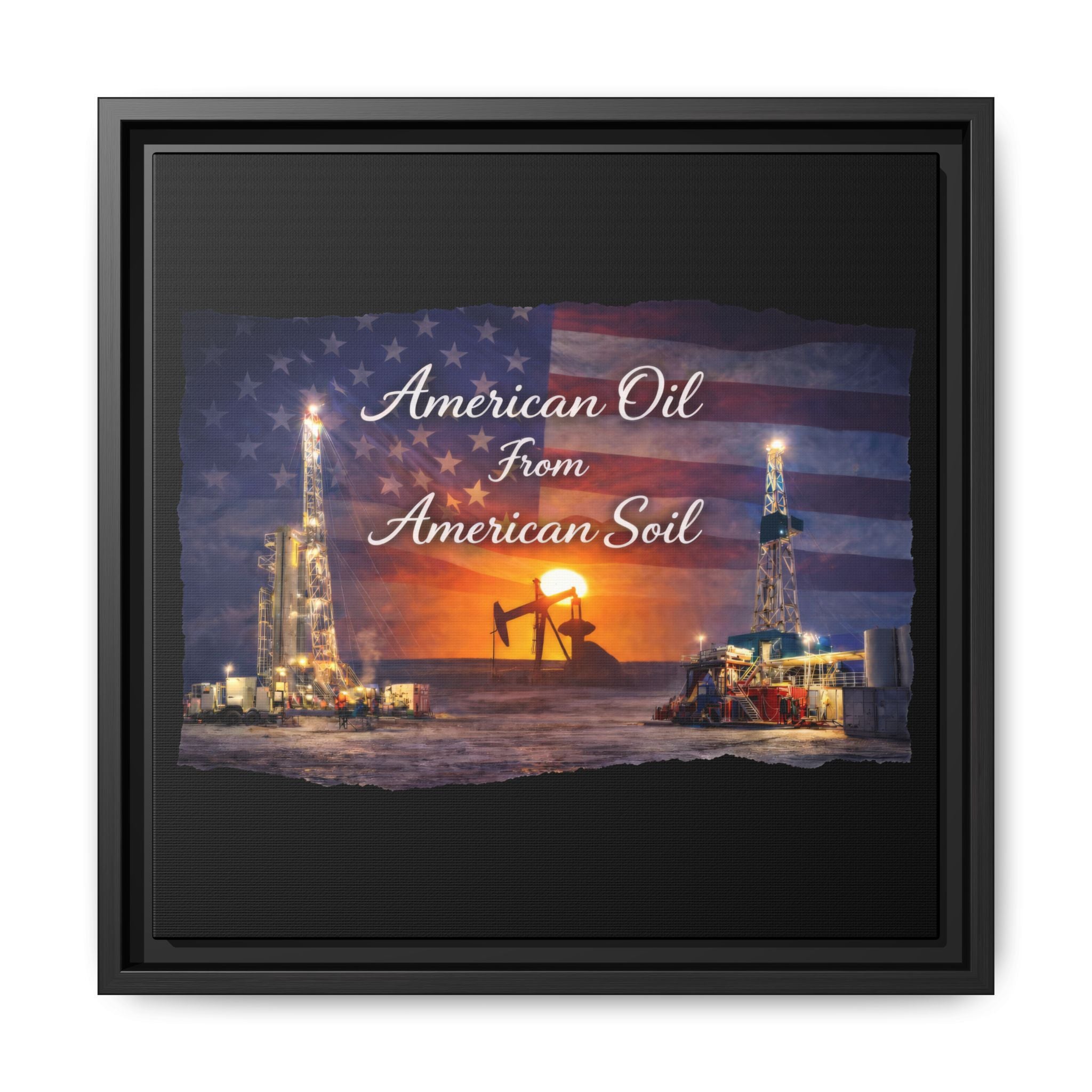 Flag Field - Framed Matte Canvas Wall Art