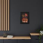 Ice Rig - Framed Matte Canvas Wall Art