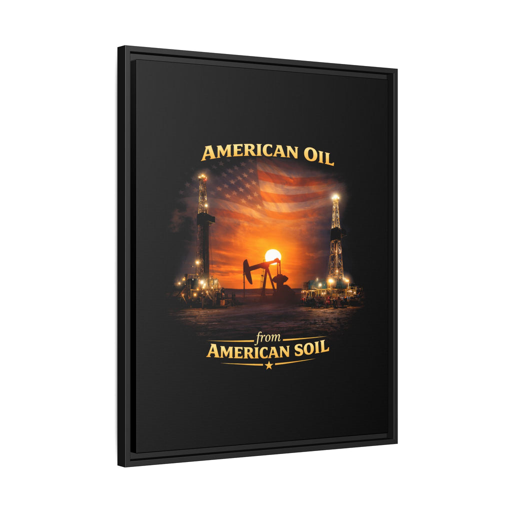 Oil Field - Framed Matte Canvas Wall Art
