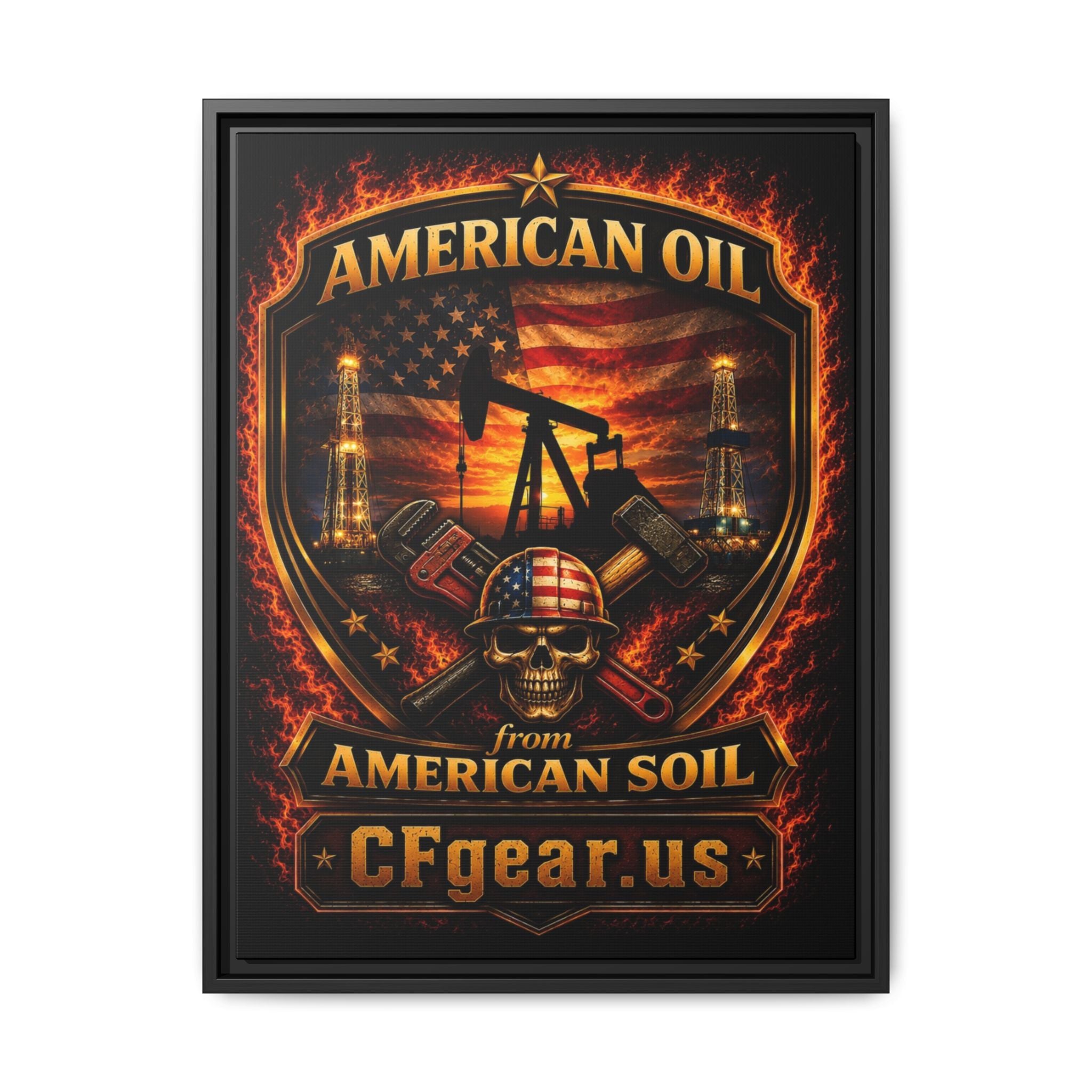 CFgear Crew Badge - Framed Matte Canvas Wall Art