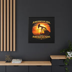 American Oil from American Soil - Framed Matte Canvas Wall Art
