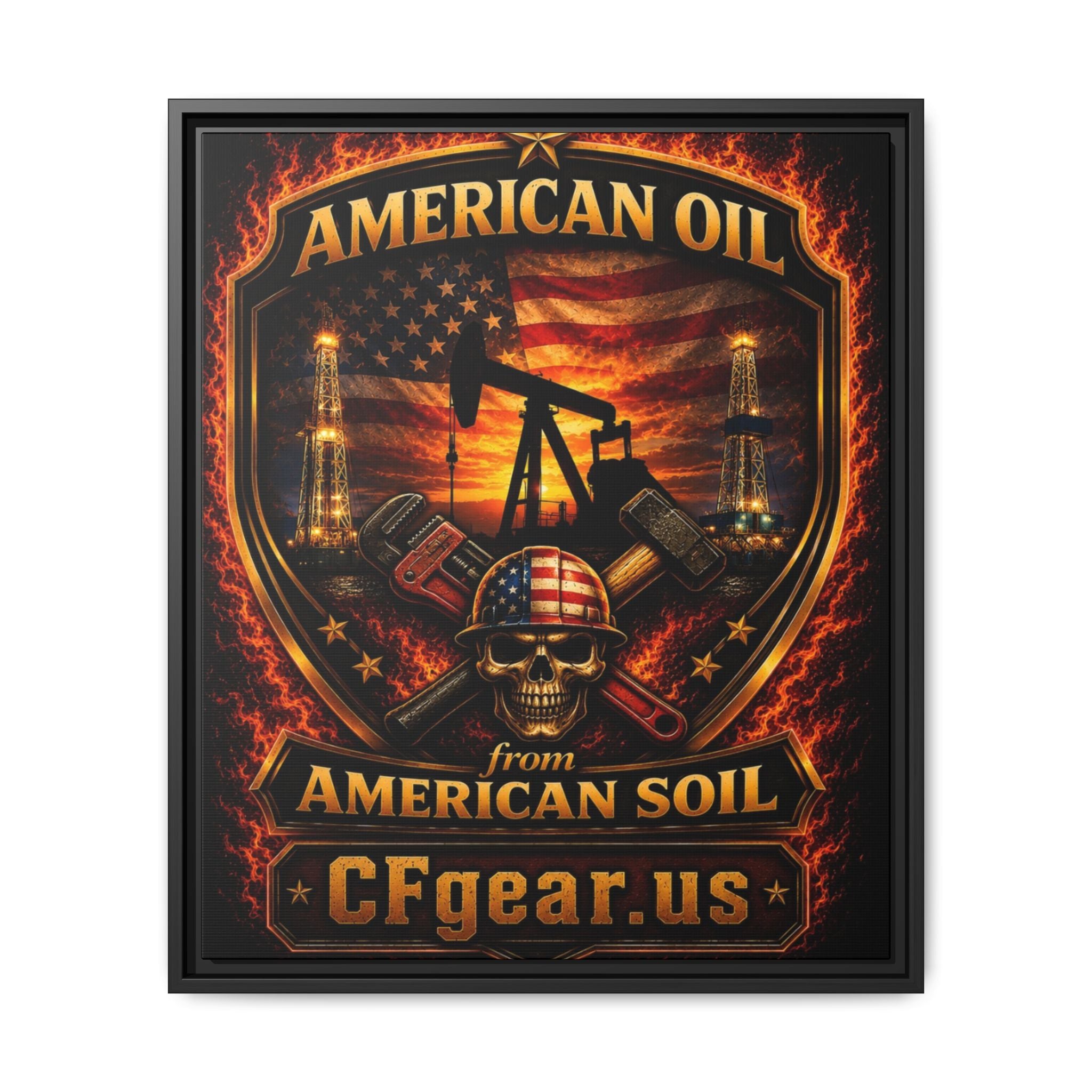 CFgear Crew Badge - Framed Matte Canvas Wall Art