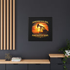 American Oil from American Soil - Framed Matte Canvas Wall Art