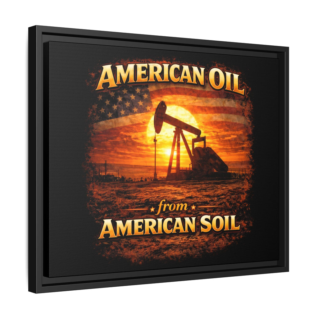 Pump Jack - Framed Matte Canvas Wall Art