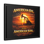 Pump Jack - Framed Matte Canvas Wall Art