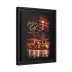 Ice Rig - Framed Matte Canvas Wall Art