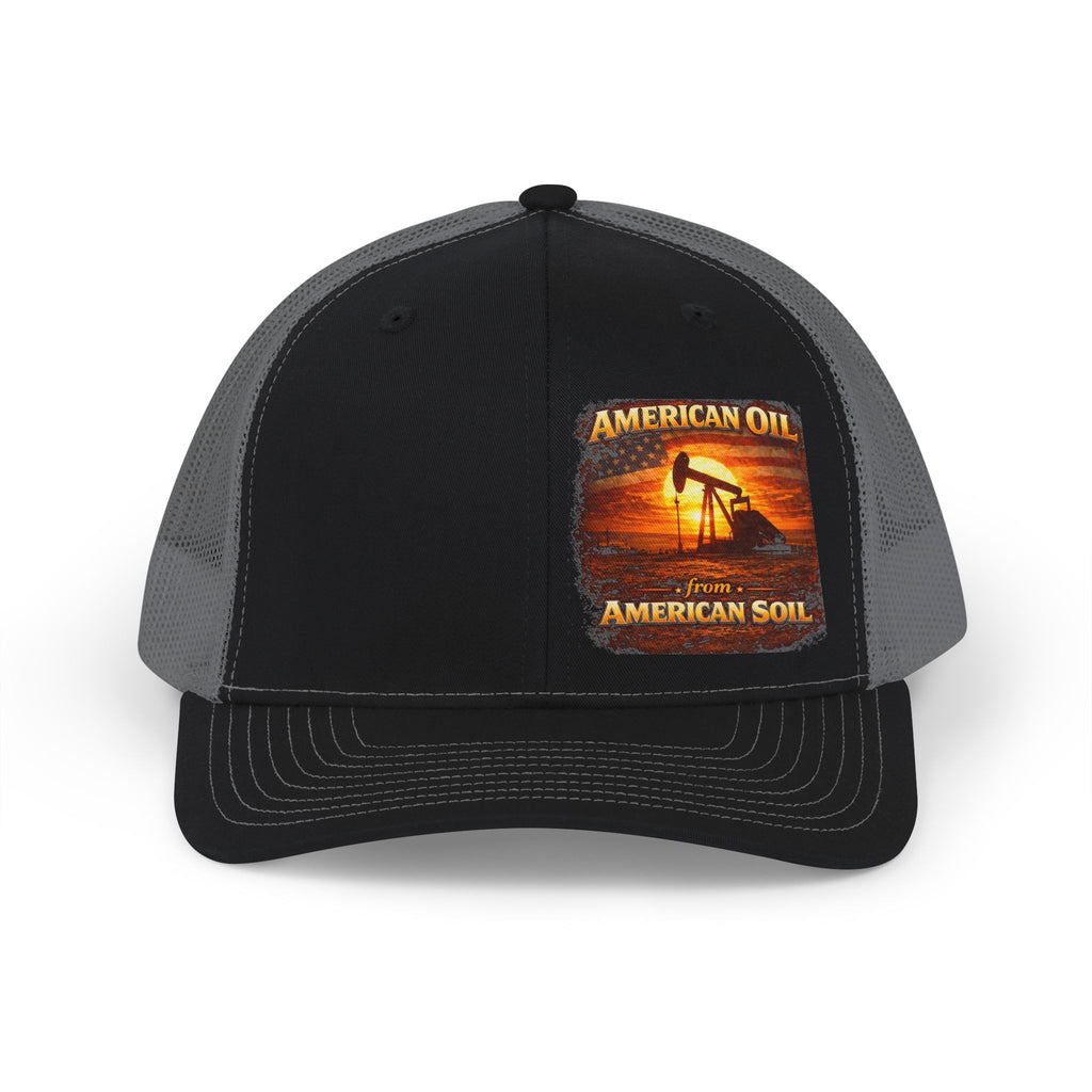 American Oilfield Sunset Snapback Trucker Cap