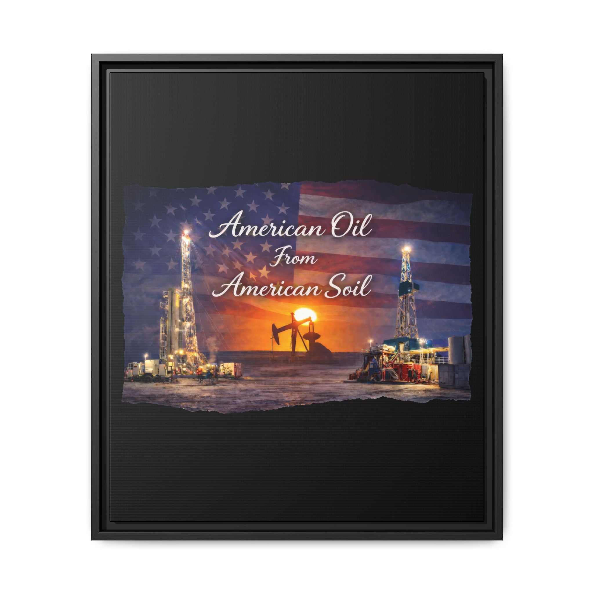 Flag Field - Framed Matte Canvas Wall Art