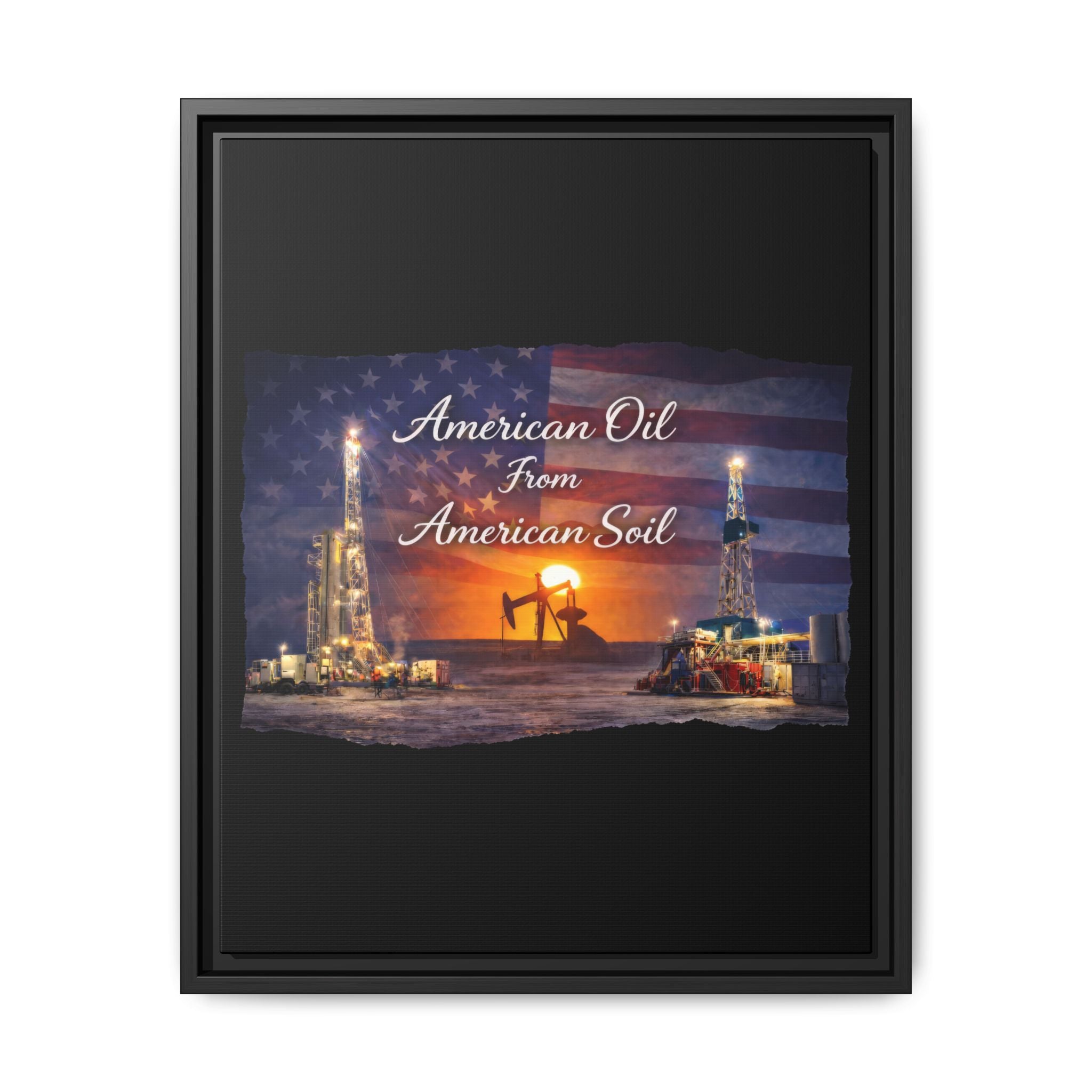 Flag Field - Framed Matte Canvas Wall Art