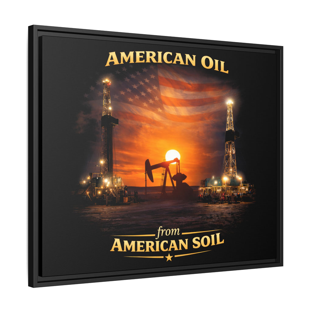 Oil Field - Framed Matte Canvas Wall Art