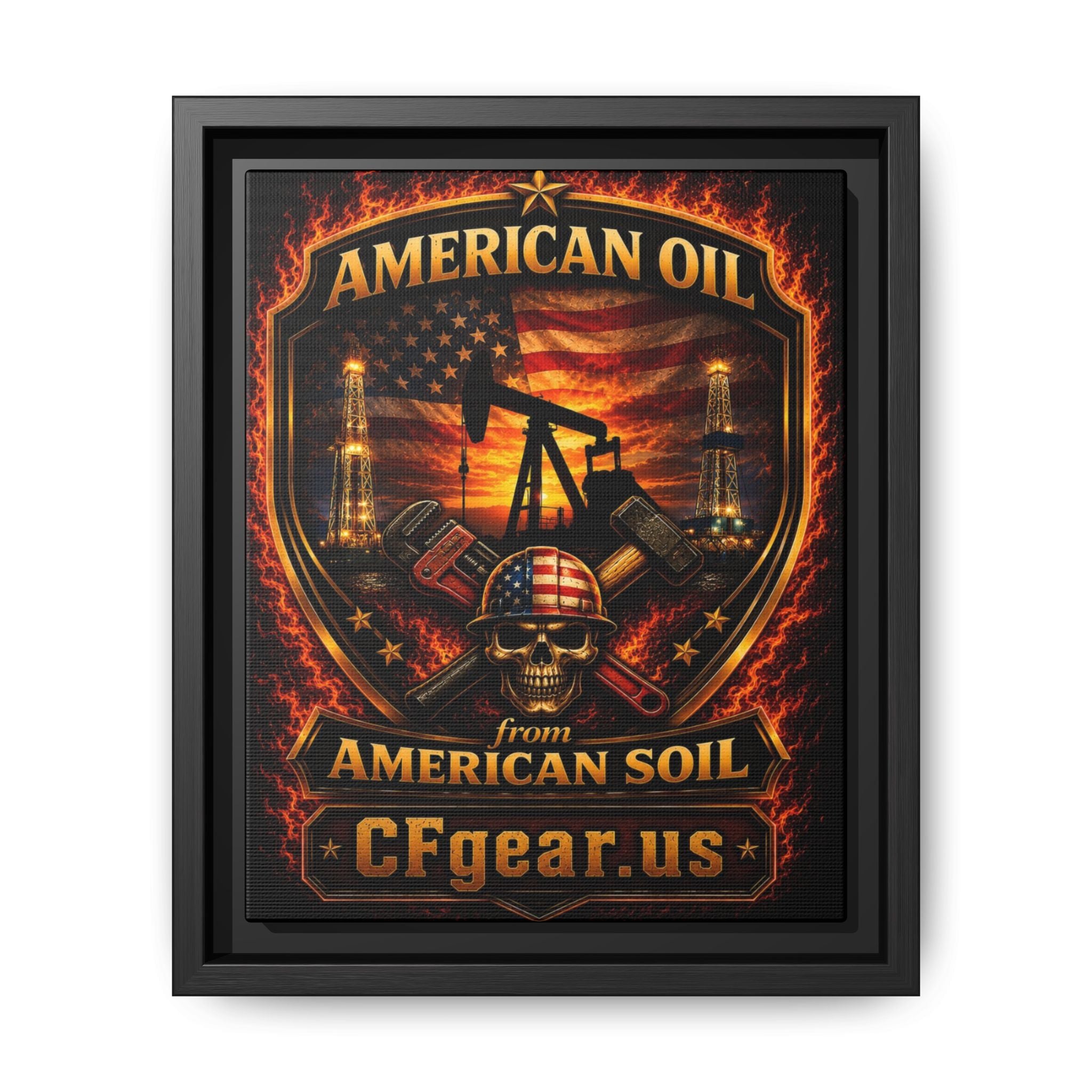 CFgear Crew Badge - Framed Matte Canvas Wall Art