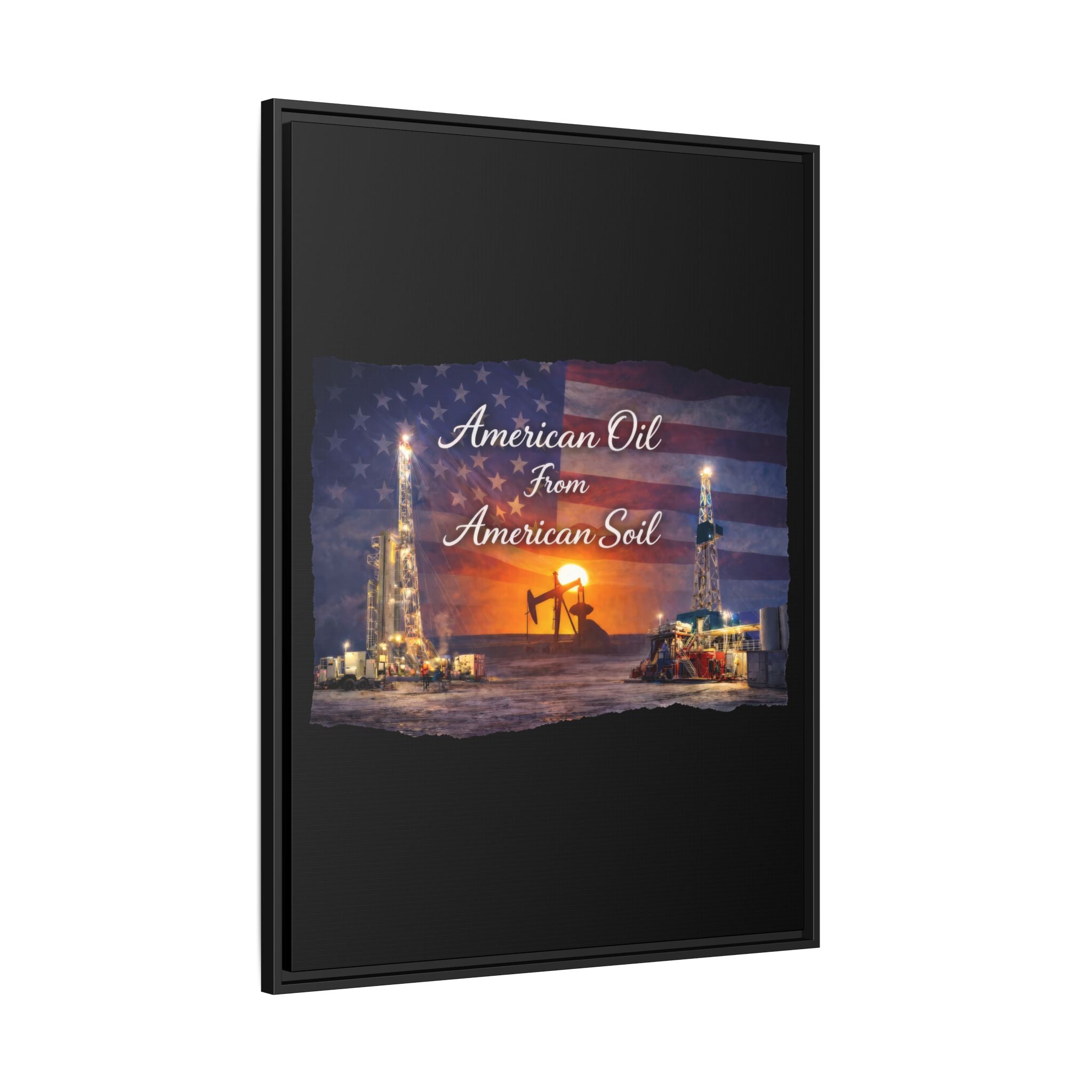 Flag Field - Framed Matte Canvas Wall Art