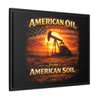 Pump Jack - Framed Matte Canvas Wall Art