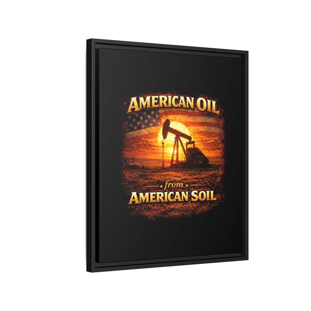 Pump Jack - Framed Matte Canvas Wall Art