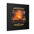 Oil Field - Framed Matte Canvas Wall Art