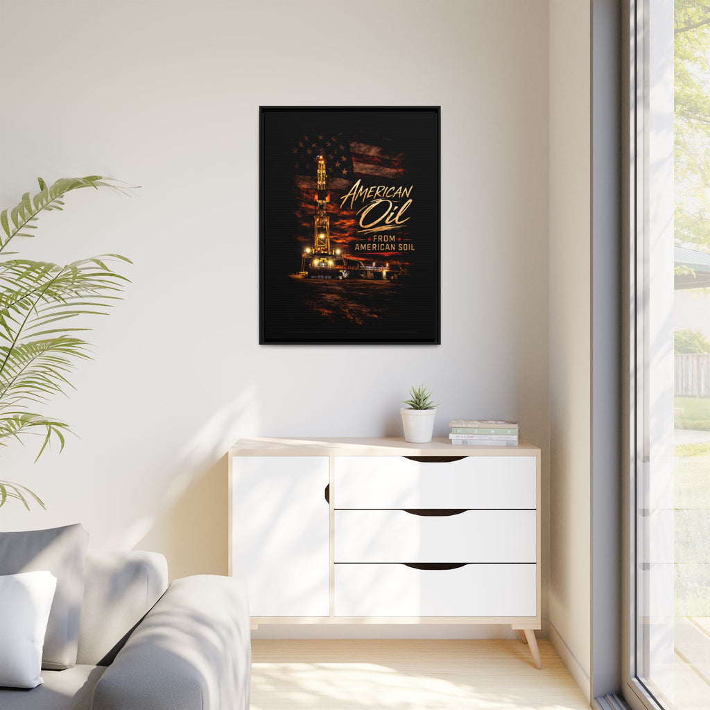 The Night Rig - Framed Matte Canvas Wall Art