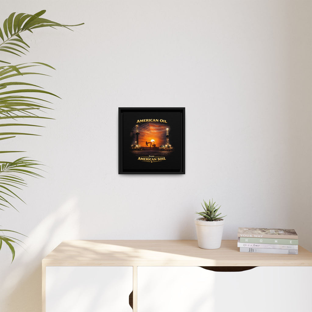 Oil Field - Framed Matte Canvas Wall Art