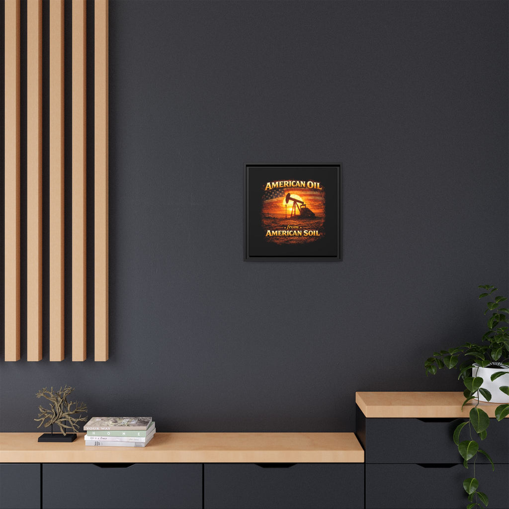 Pump Jack - Framed Matte Canvas Wall Art