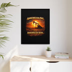 Pump Jack - Framed Matte Canvas Wall Art