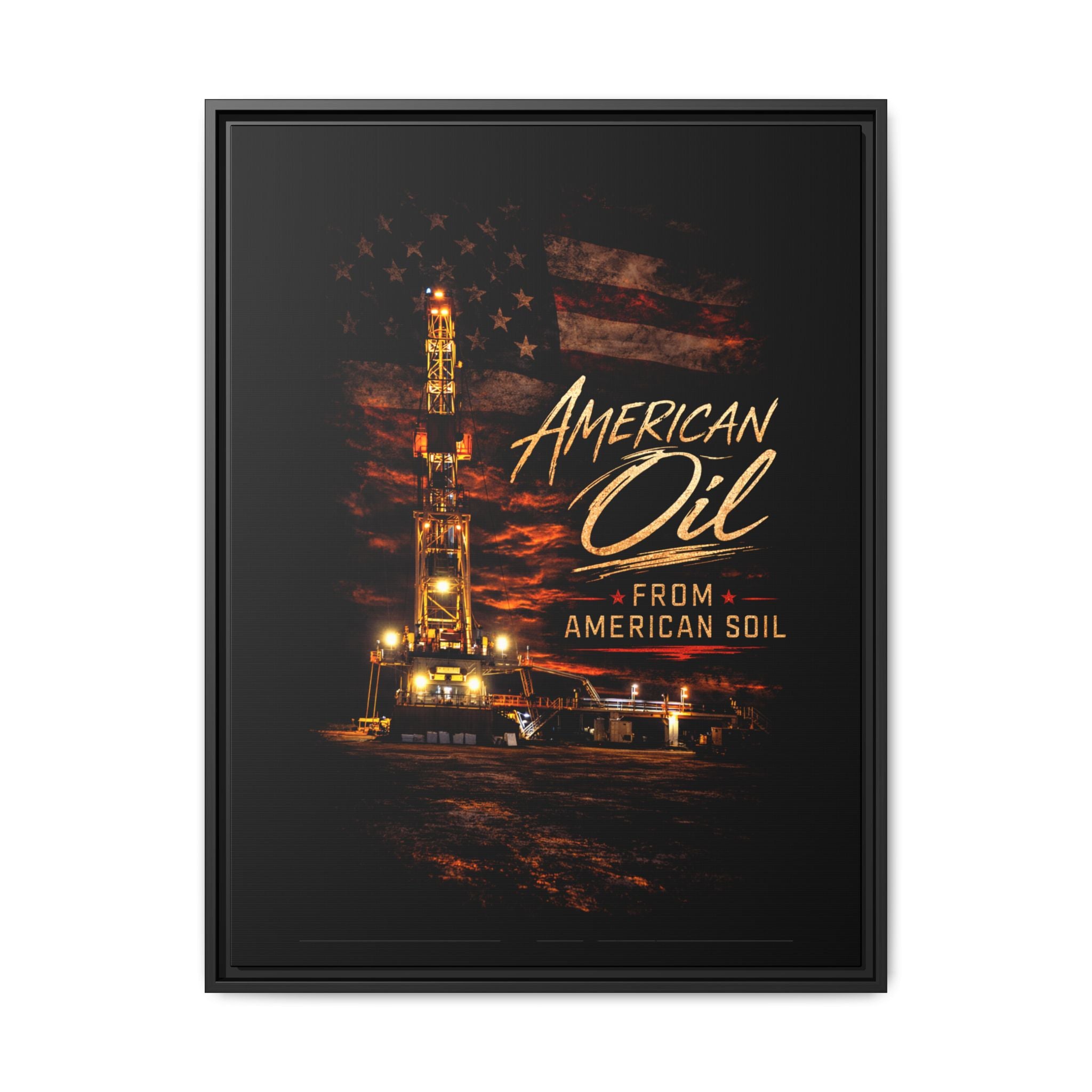 The Night Rig - Framed Matte Canvas Wall Art