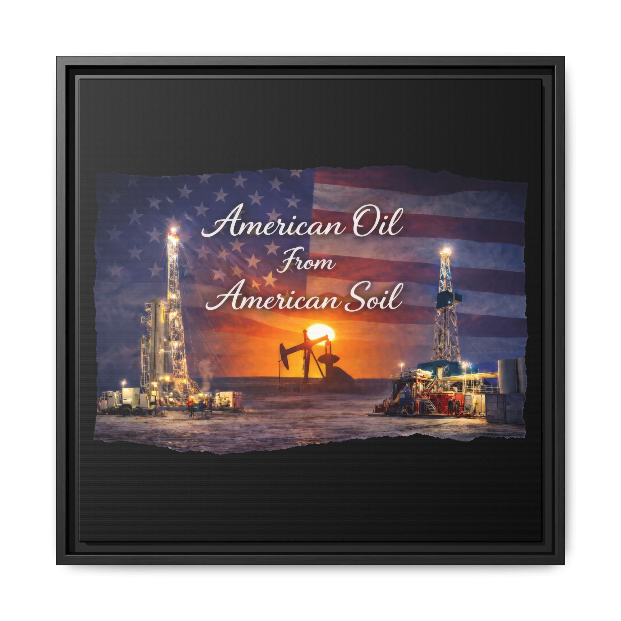 Flag Field - Framed Matte Canvas Wall Art