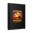 Pump Jack - Framed Matte Canvas Wall Art