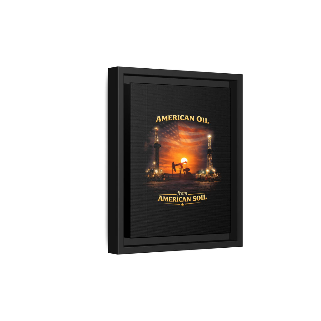 Oil Field - Framed Matte Canvas Wall Art