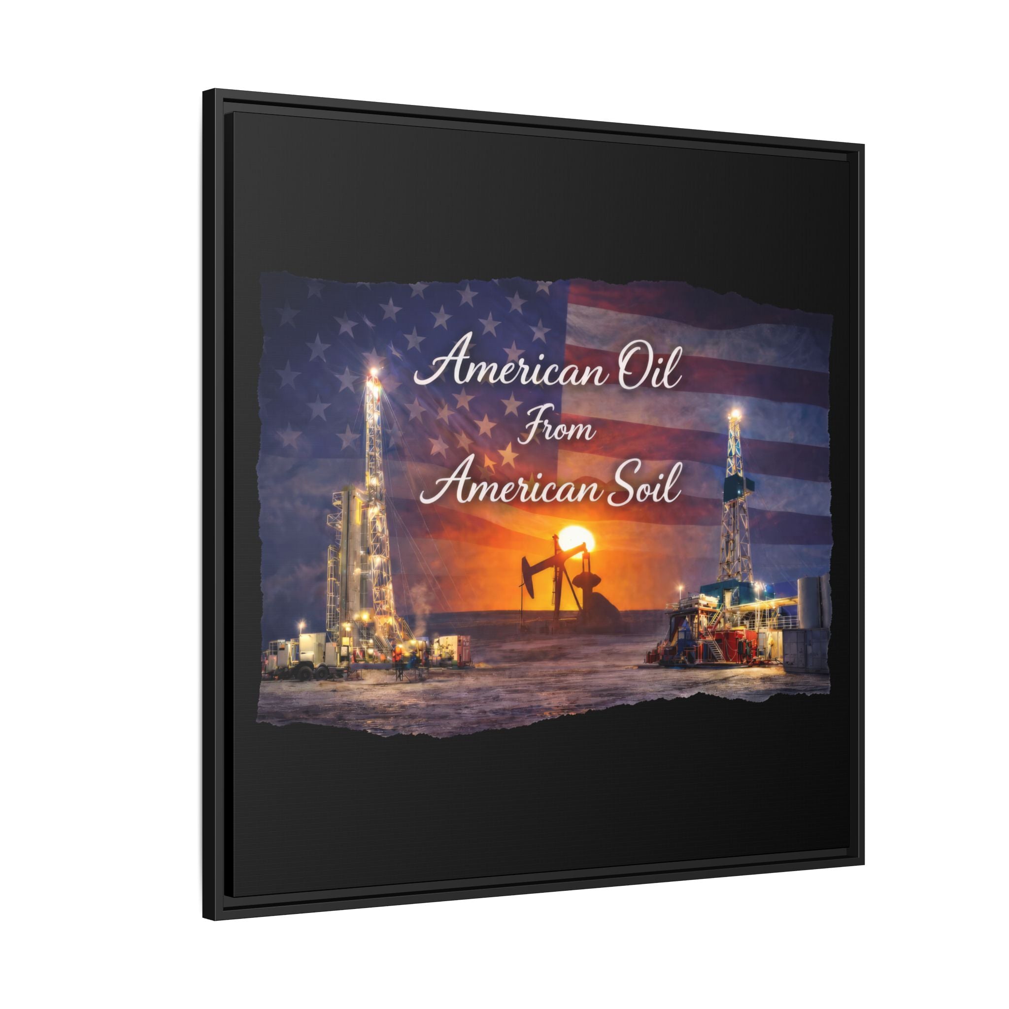 Flag Field - Framed Matte Canvas Wall Art