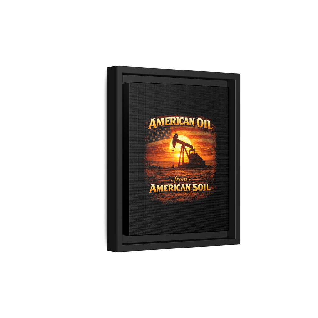 Pump Jack - Framed Matte Canvas Wall Art