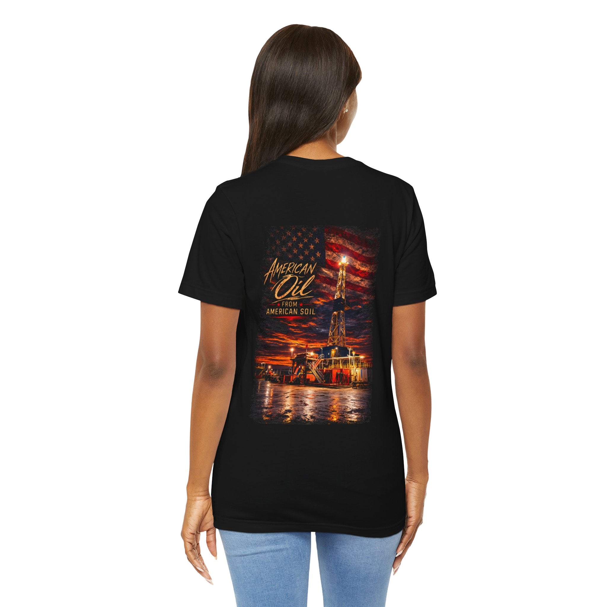 Ice Rig T‑Shirt — "American Oil From American Soil" Graphic Tee