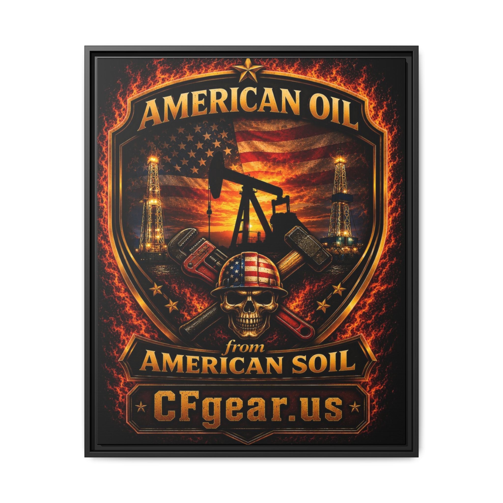 CFgear Crew Badge - Framed Matte Canvas Wall Art