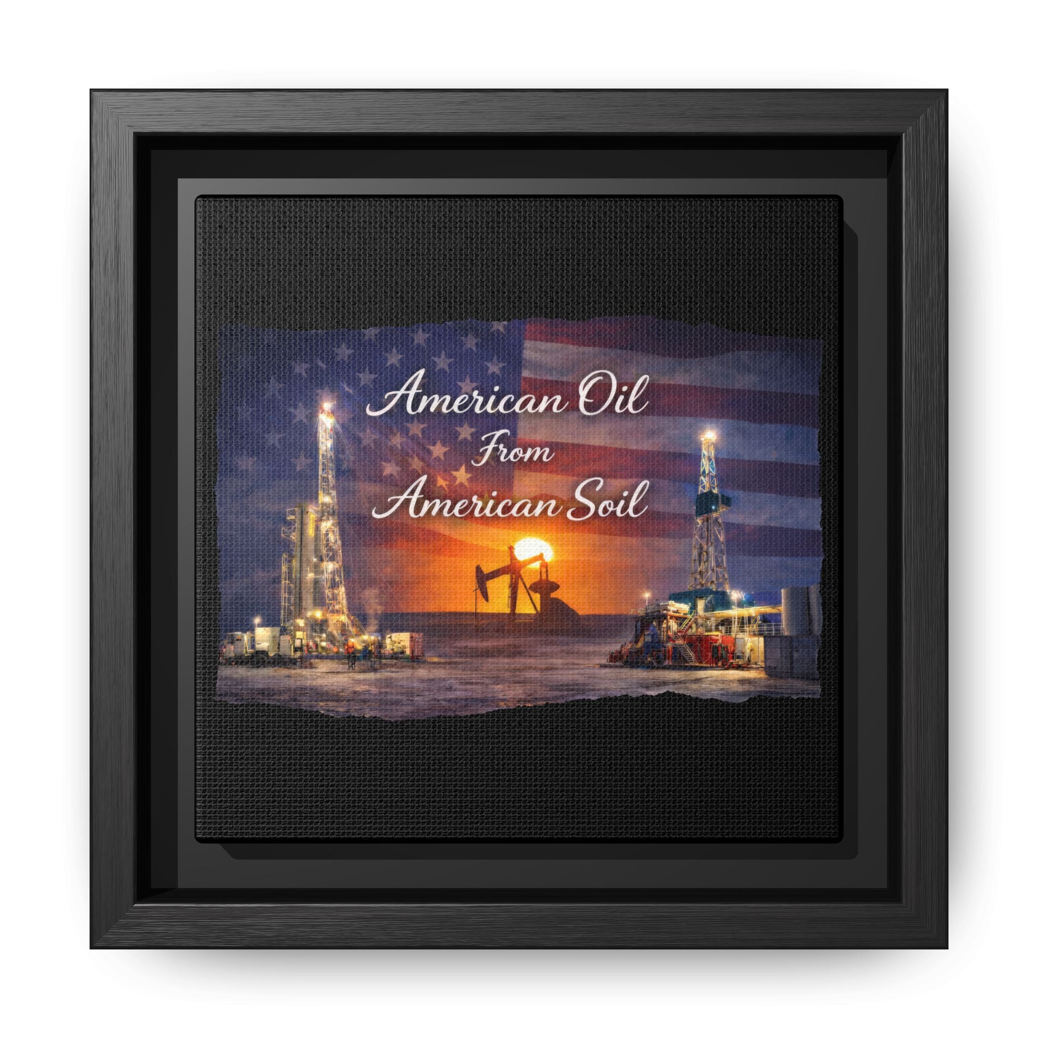 Flag Field - Framed Matte Canvas Wall Art