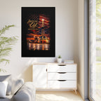 Ice Rig - Framed Matte Canvas Wall Art