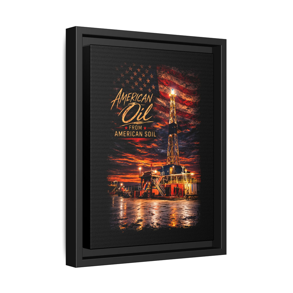 Ice Rig - Framed Matte Canvas Wall Art