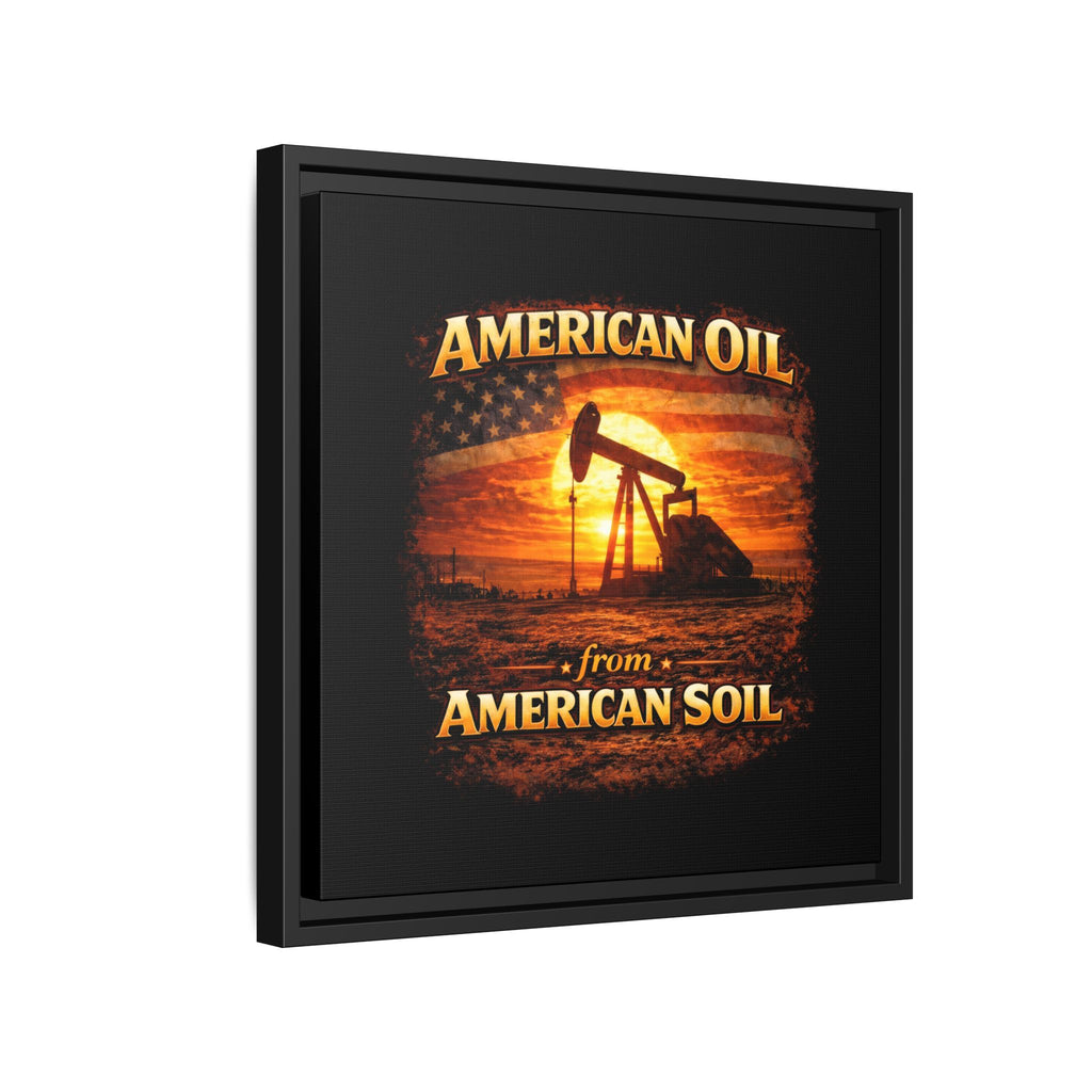 Pump Jack - Framed Matte Canvas Wall Art