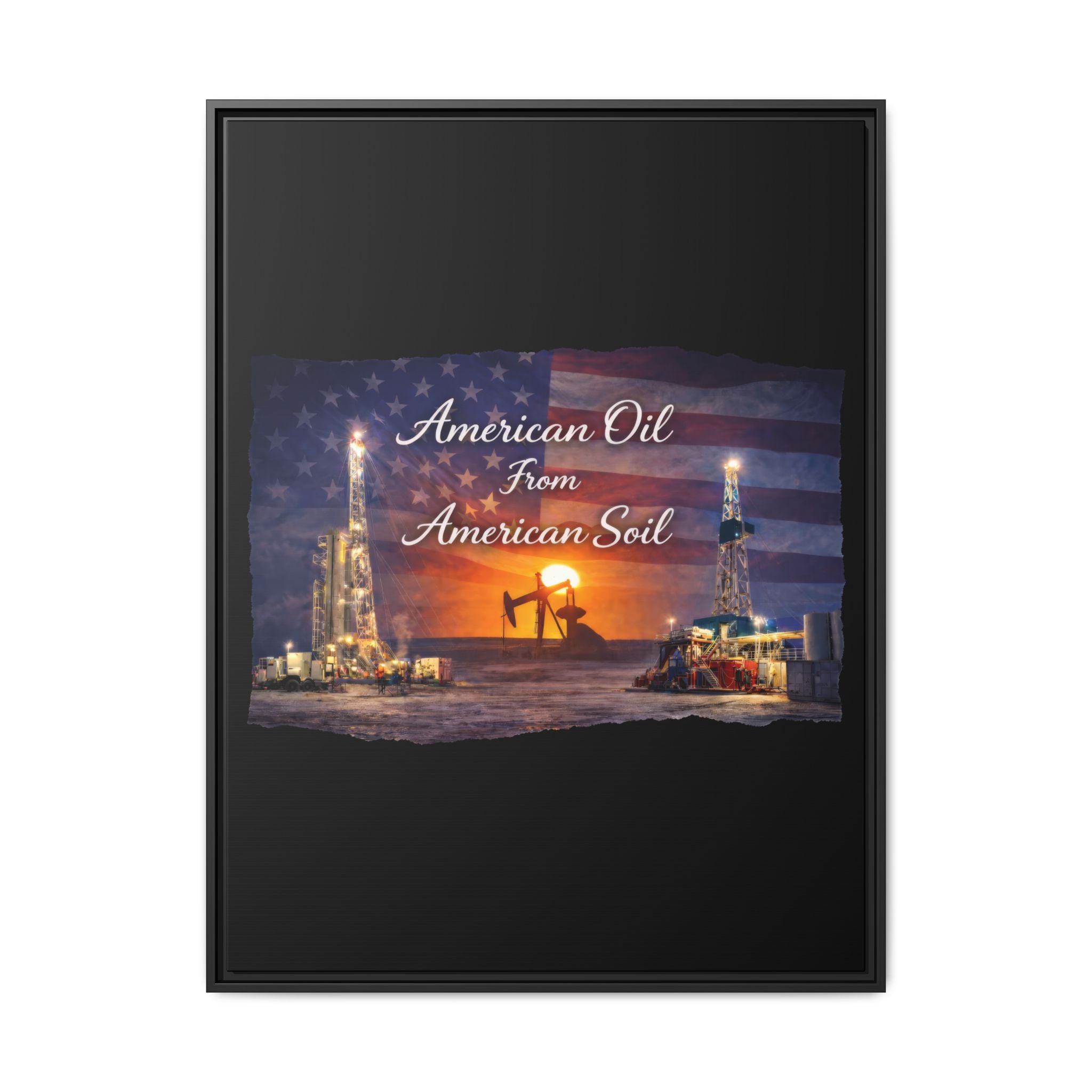 Flag Field - Framed Matte Canvas Wall Art
