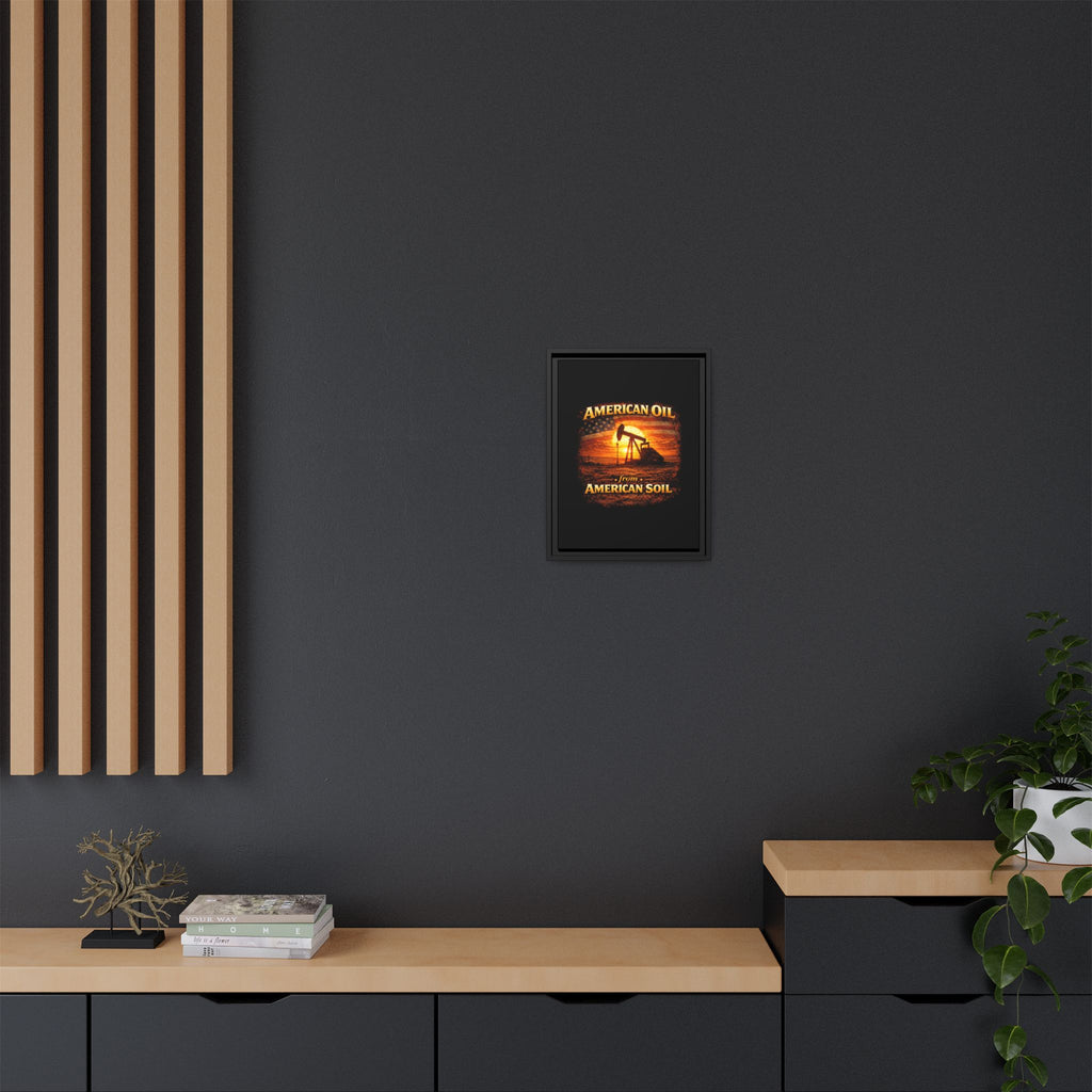 Pump Jack - Framed Matte Canvas Wall Art