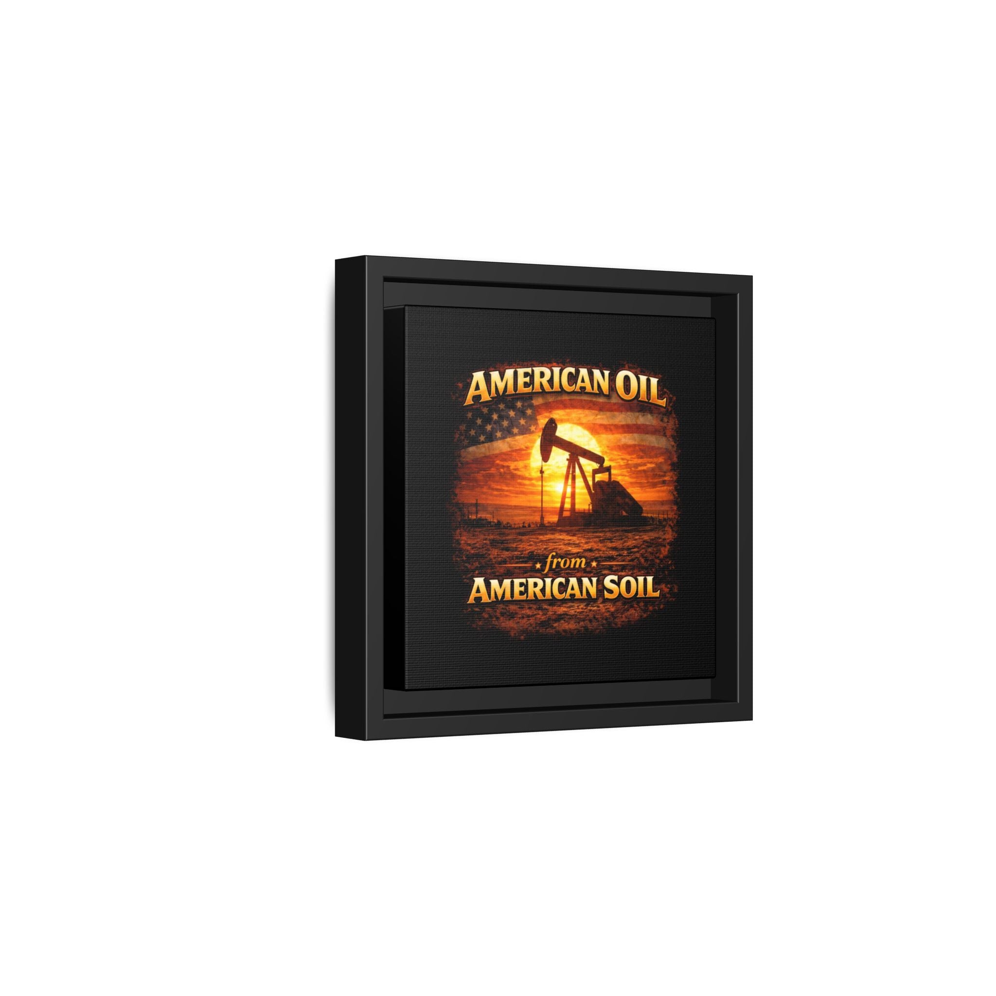 Pump Jack - Framed Matte Canvas Wall Art