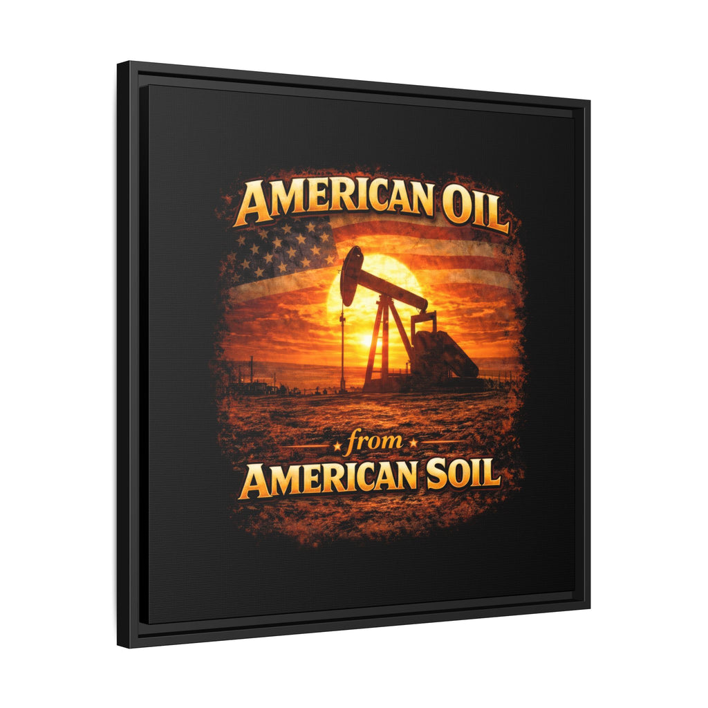 Pump Jack - Framed Matte Canvas Wall Art