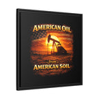 Pump Jack - Framed Matte Canvas Wall Art