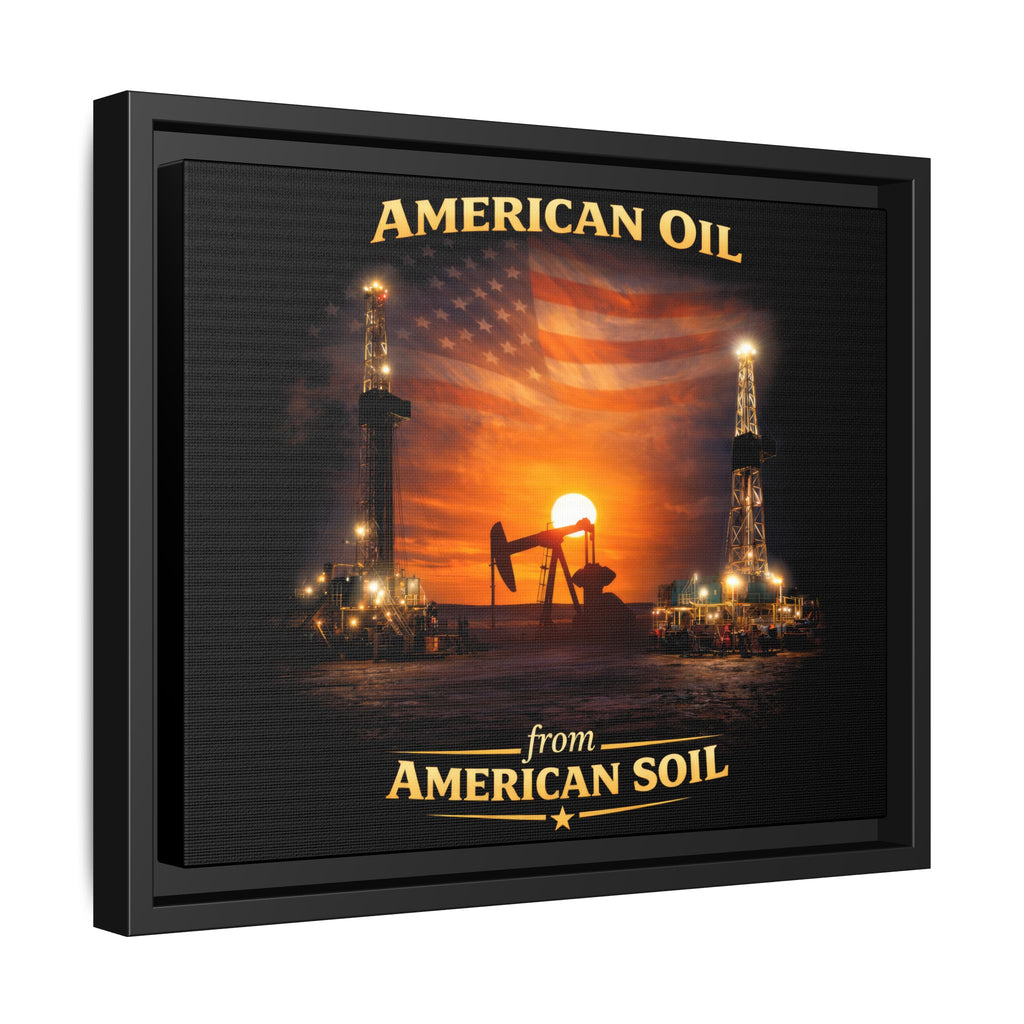 Oil Field - Framed Matte Canvas Wall Art