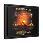 Oil Field - Framed Matte Canvas Wall Art