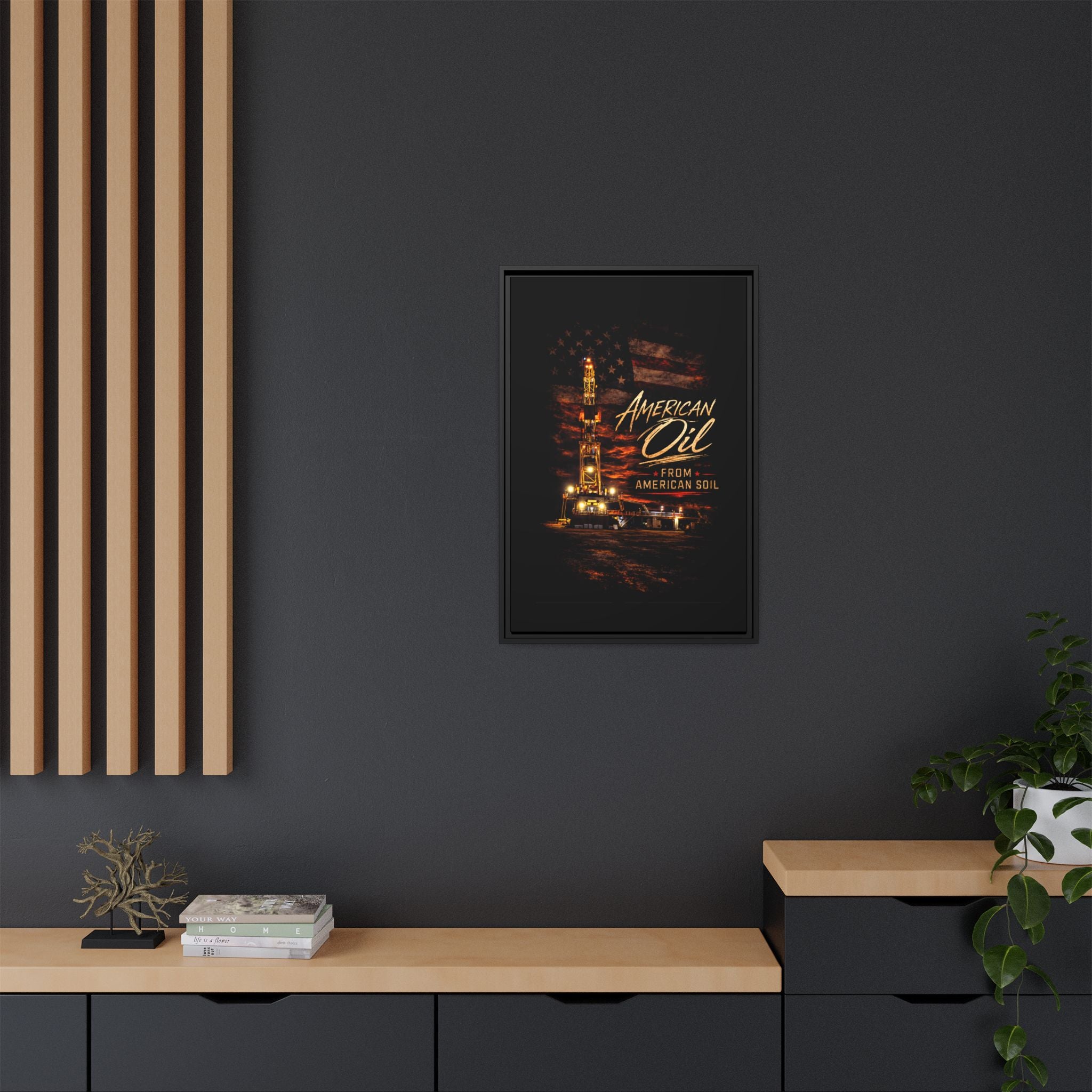 The Night Rig - Framed Matte Canvas Wall Art