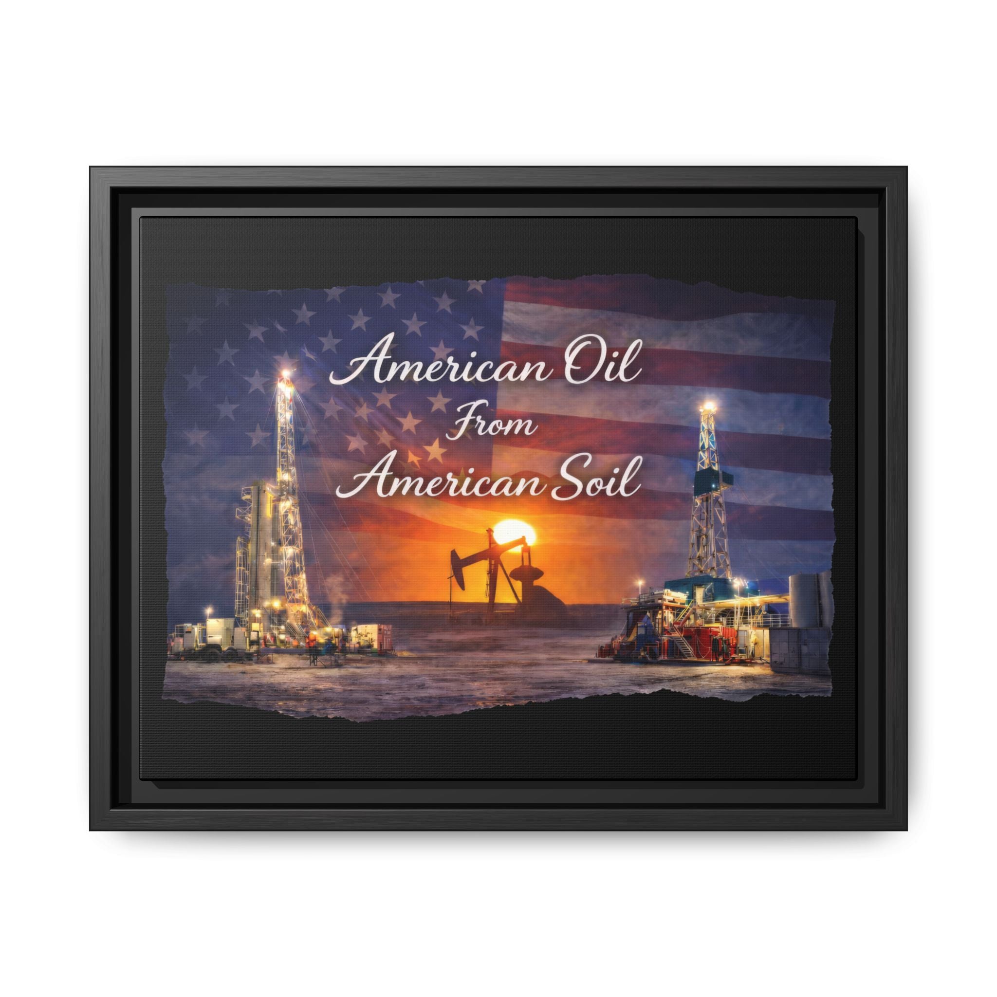 Flag Field - Framed Matte Canvas Wall Art