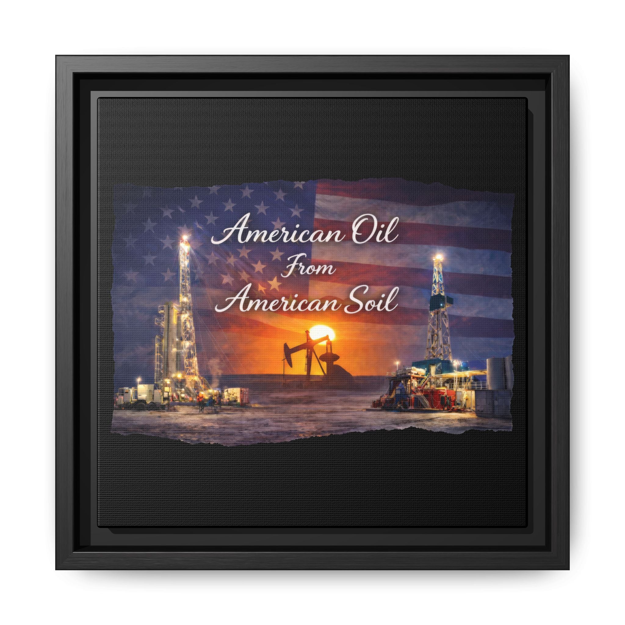 Flag Field - Framed Matte Canvas Wall Art