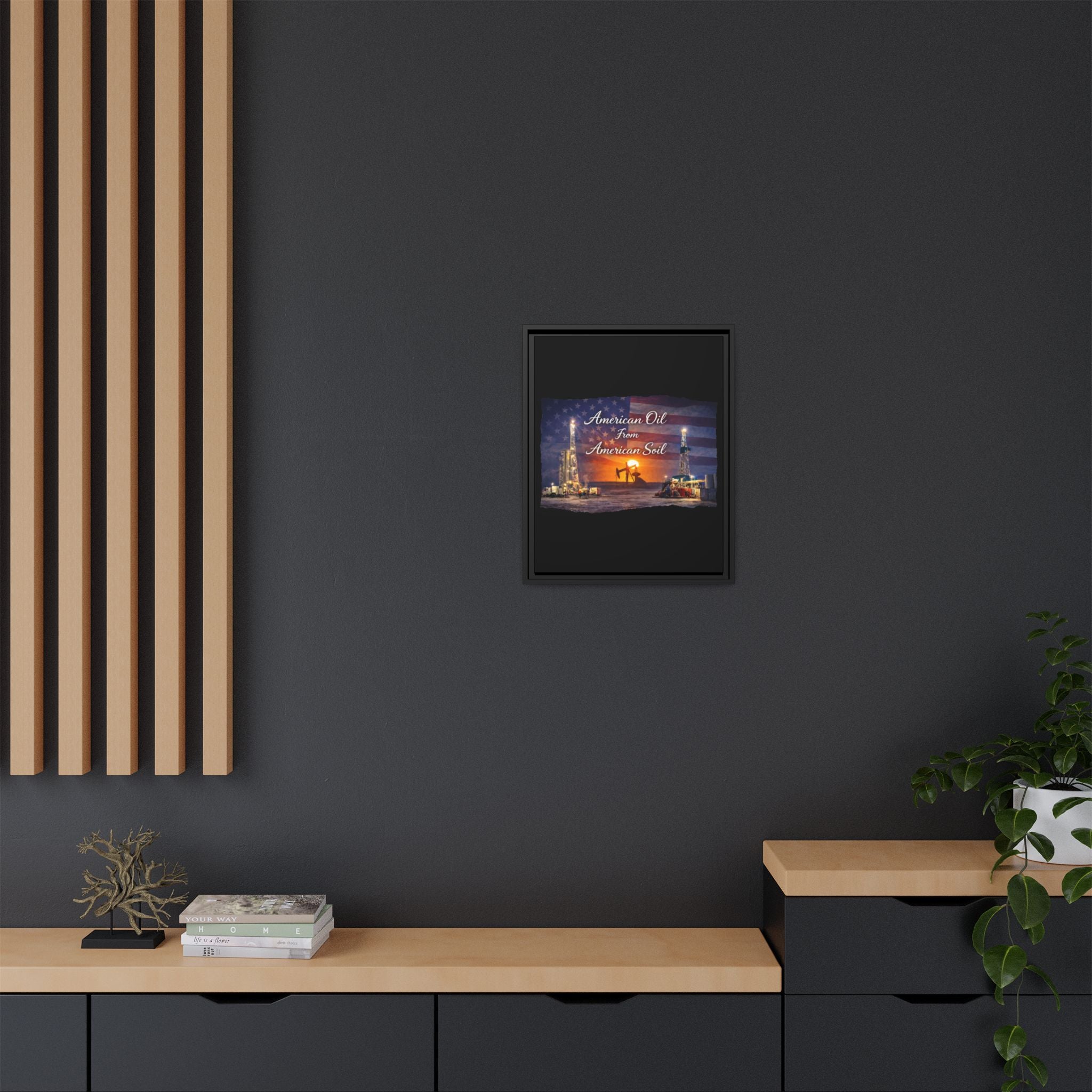 Flag Field - Framed Matte Canvas Wall Art