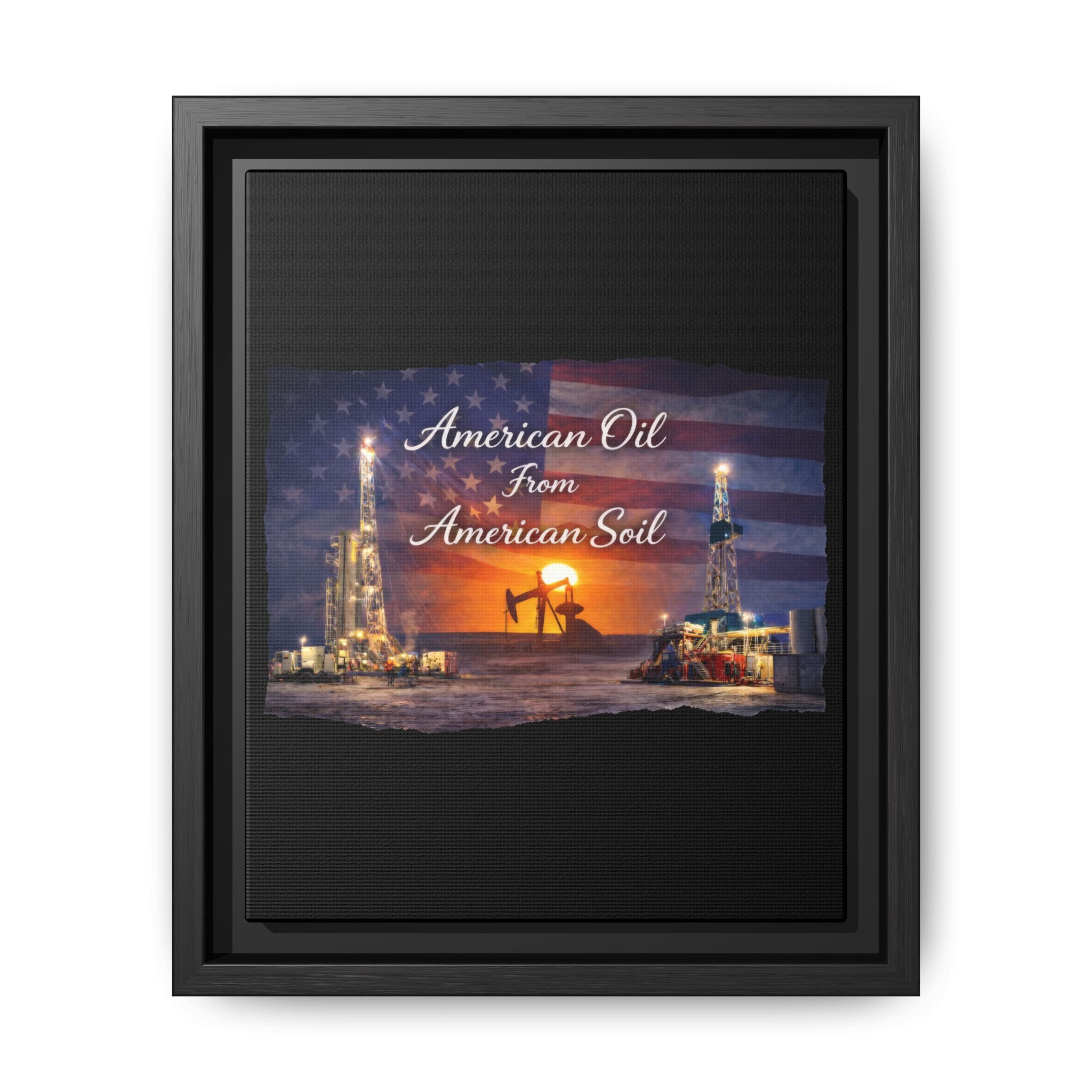 Flag Field - Framed Matte Canvas Wall Art