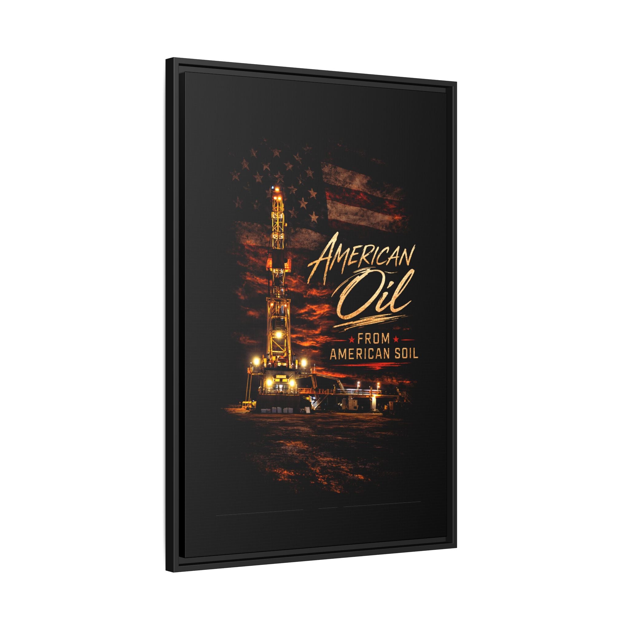 The Night Rig - Framed Matte Canvas Wall Art