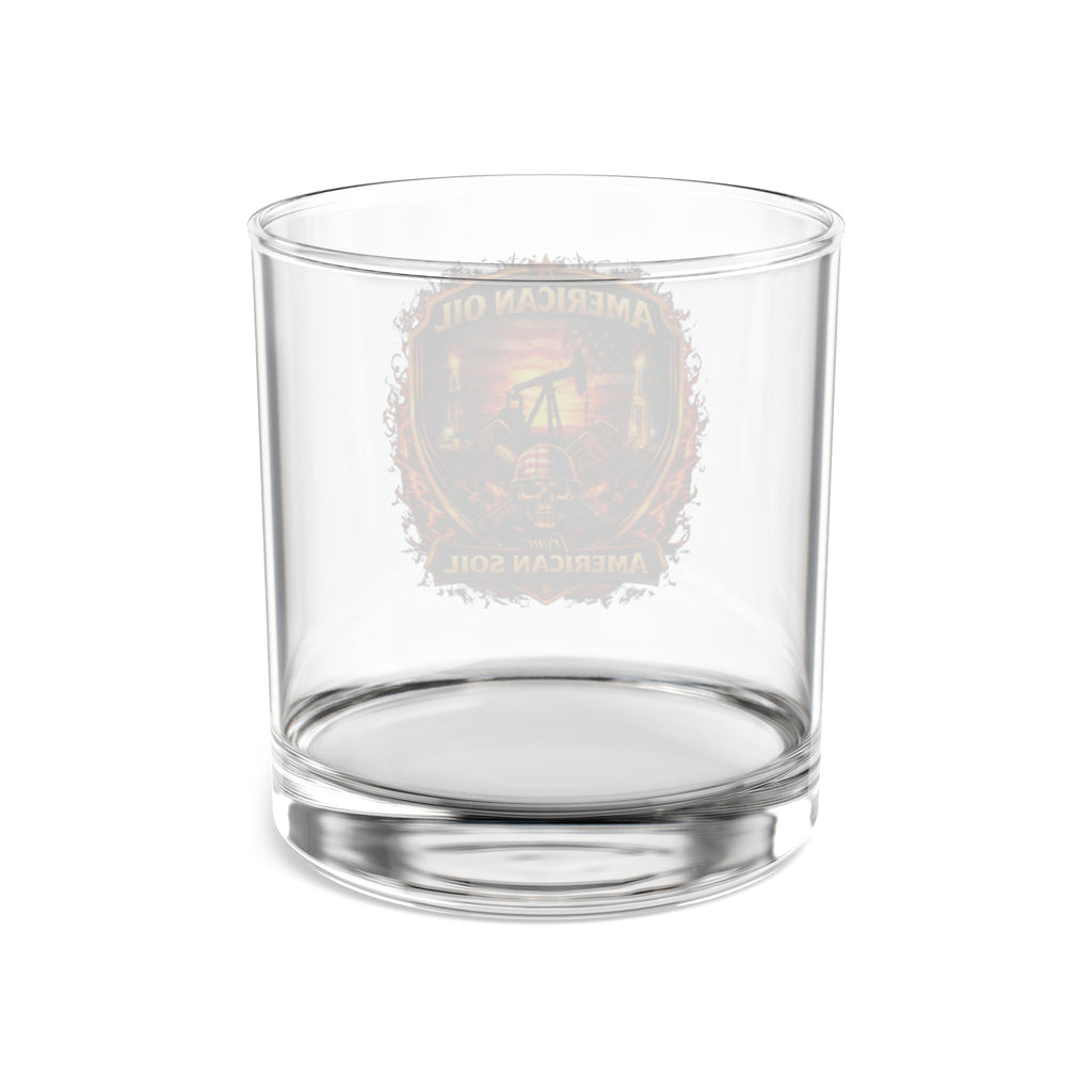 American Oil, American Soil 10oz Rocks Glass — Roughneck Version Whiskey Glass