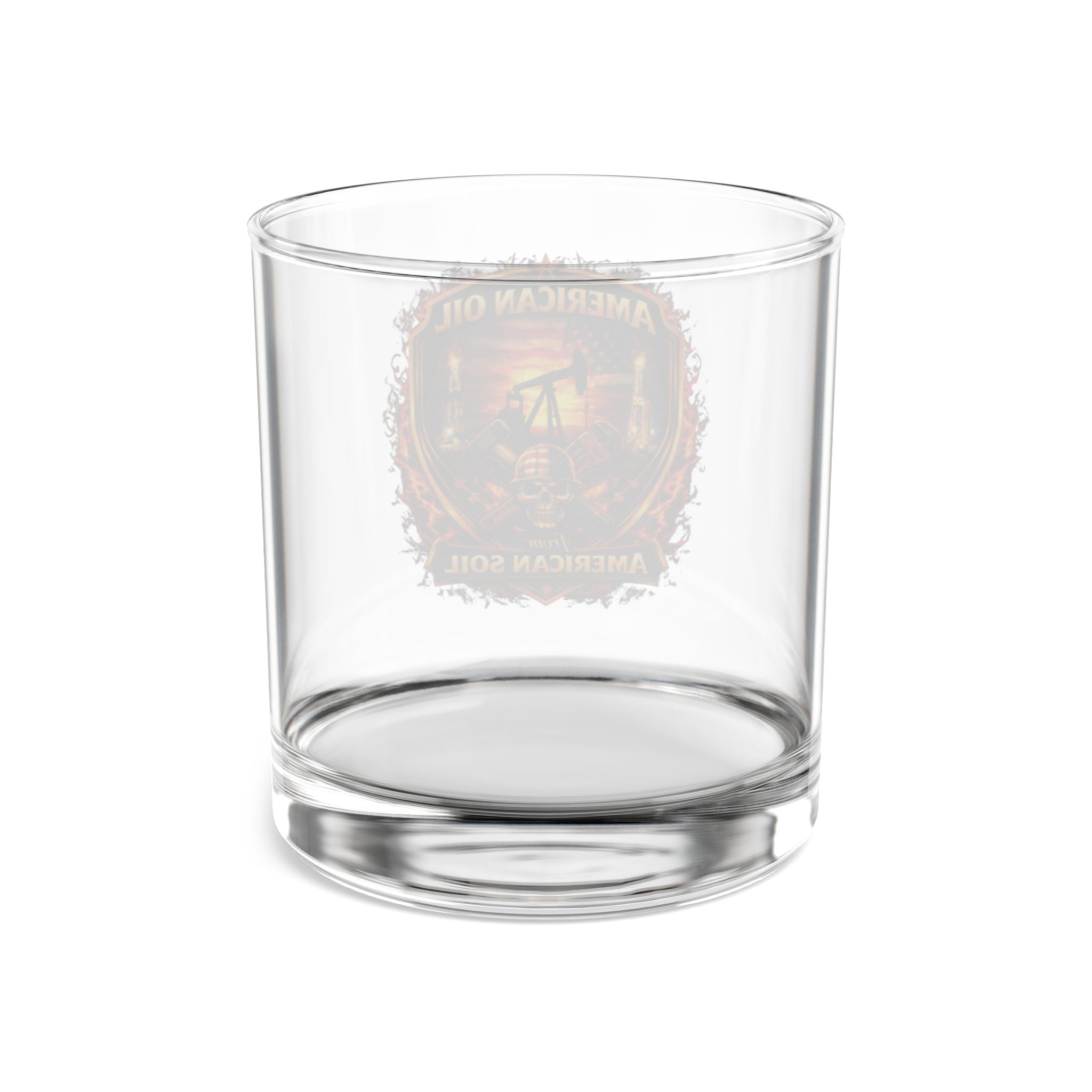American Oil, American Soil 10oz Rocks Glass — Roughneck Version Whiskey Glass